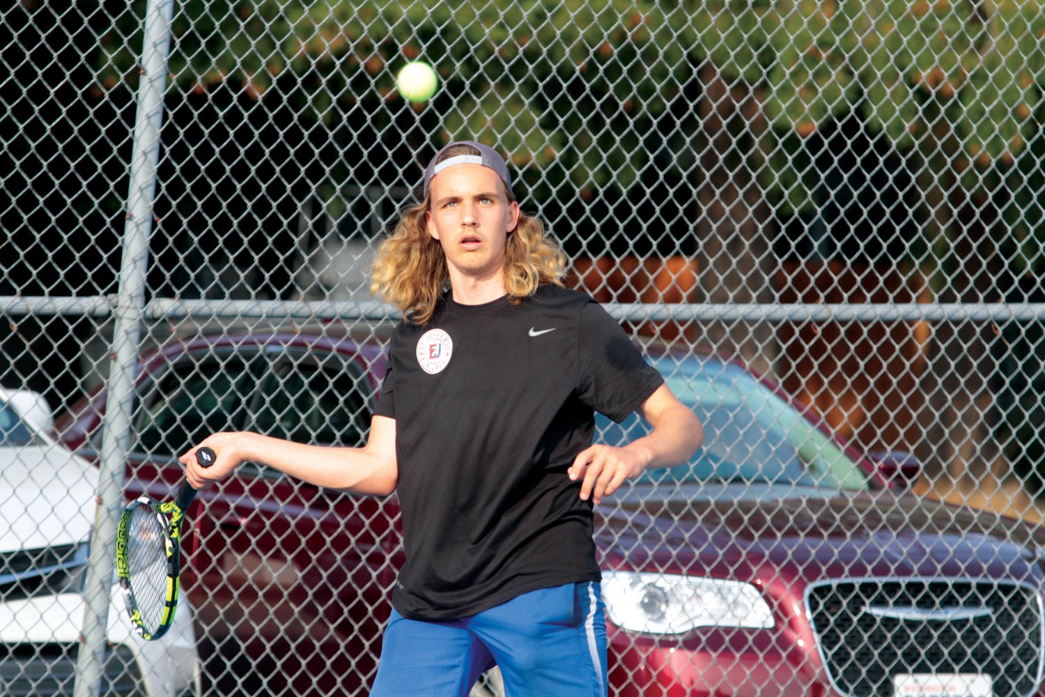 Reid Martin of the East Jefferson Rivals tennis team.